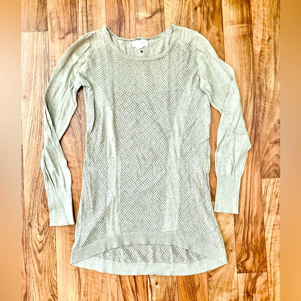 Shrinking Violet crochet knit sweater tunic